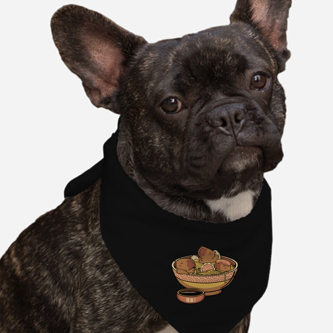 Capybara Cute Ramen-Dog-Bandana-Pet Collar-tobefonseca