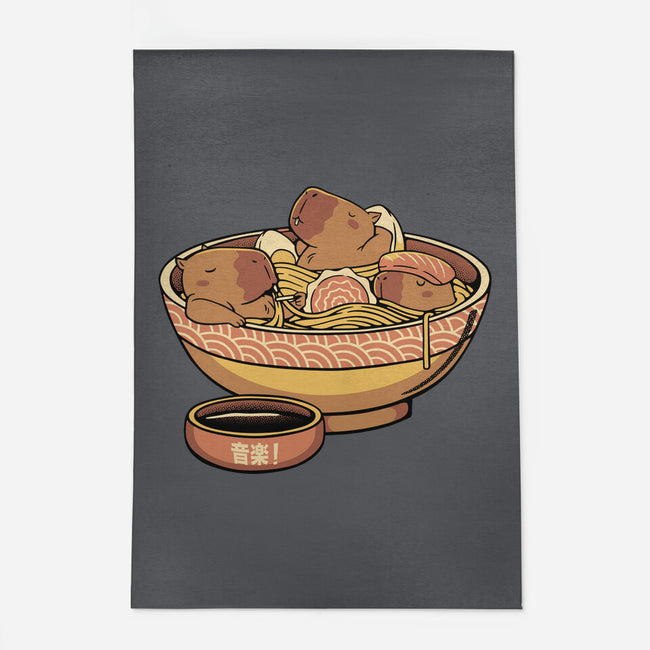 Capybara Cute Ramen-None-Indoor-Rug-tobefonseca