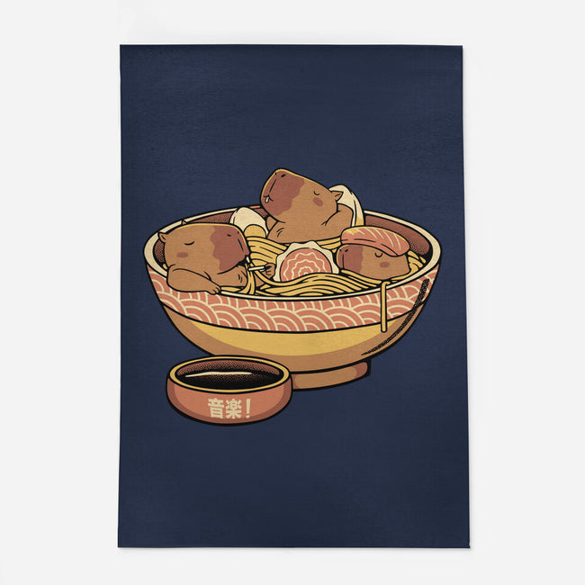 Capybara Cute Ramen-None-Indoor-Rug-tobefonseca