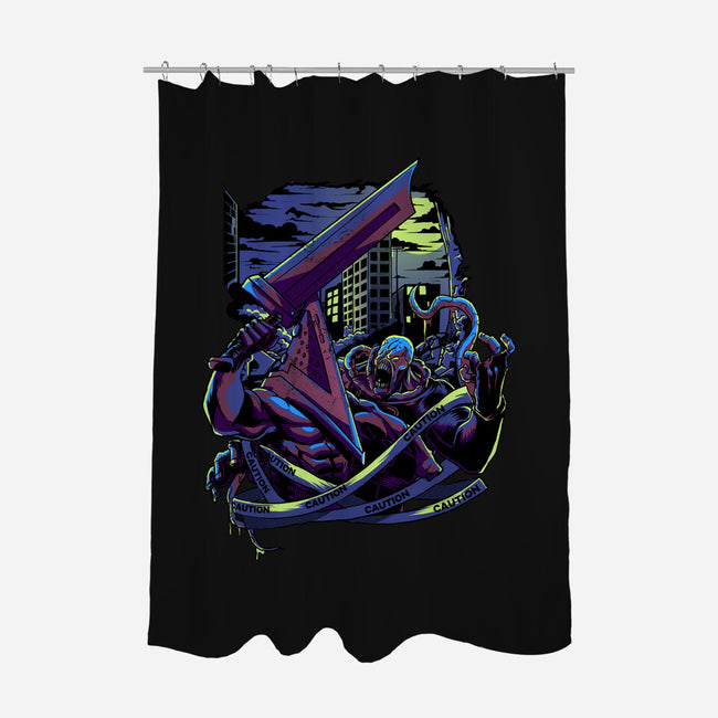 Duel Of Titans-None-Polyester-Shower Curtain-Diego Oliver