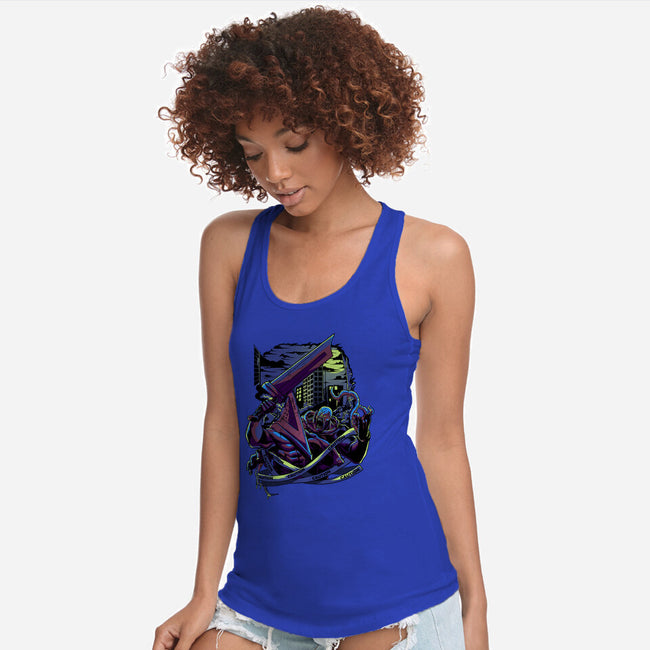 Duel Of Titans-Womens-Racerback-Tank-Diego Oliver