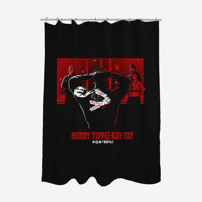 Merry Yippee-Kay-Yay-None-Polyester-Shower Curtain-AndreusD
