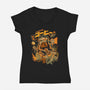 Coffecalypse-Womens-V-Neck-Tee-ilustrata