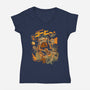 Coffecalypse-Womens-V-Neck-Tee-ilustrata