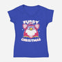 Furby Christmas-Womens-V-Neck-Tee-estudiofitas