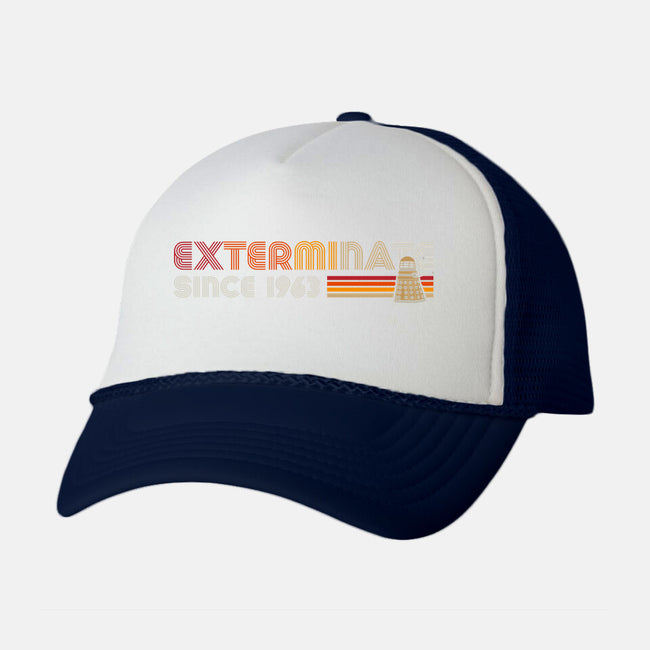 Exterminate Since 1963-Unisex-Trucker-Hat-DrMonekers
