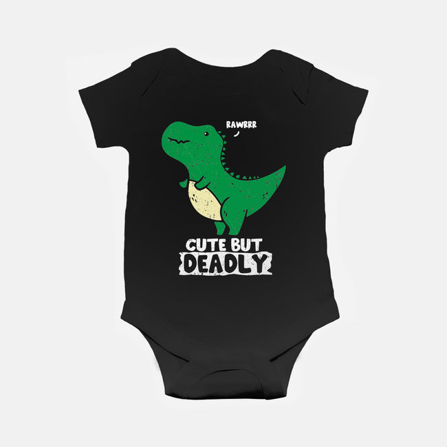 Cute But Deadly T-Rex-Baby-Basic-Onesie-turborat14