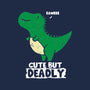 Cute But Deadly T-Rex-Womens-V-Neck-Tee-turborat14