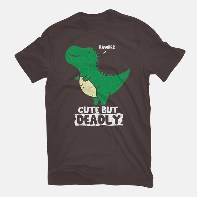 Cute But Deadly T-Rex-Womens-Basic-Tee-turborat14