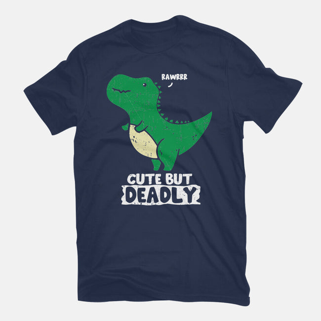 Cute But Deadly T-Rex-Womens-Basic-Tee-turborat14