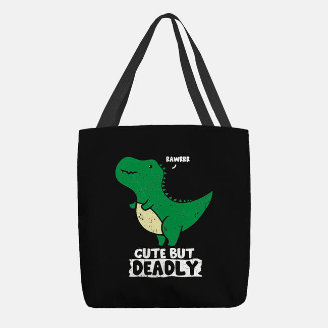 Cute But Deadly T-Rex-None-Basic Tote-Bag-turborat14