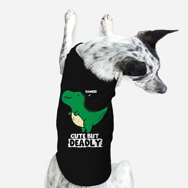 Cute But Deadly T-Rex-Dog-Basic-Pet Tank-turborat14