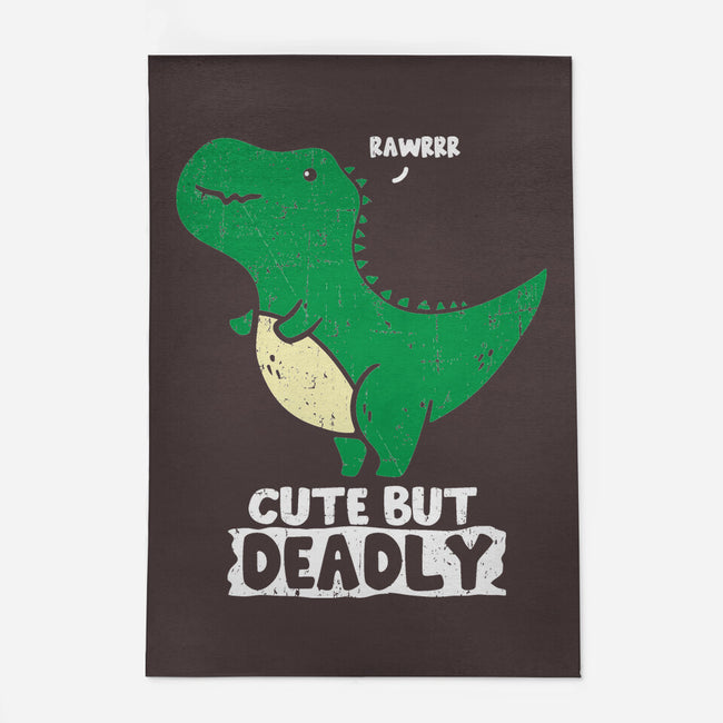 Cute But Deadly T-Rex-None-Outdoor-Rug-turborat14