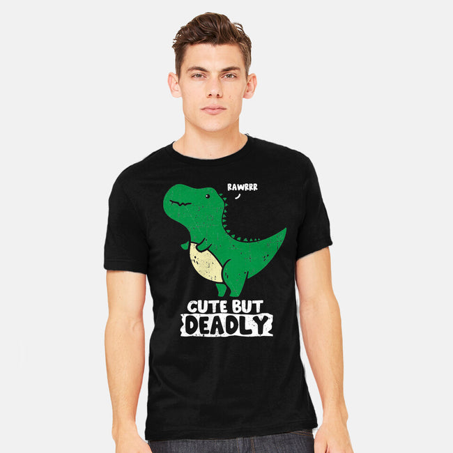 Cute But Deadly T-Rex-Mens-Heavyweight-Tee-turborat14