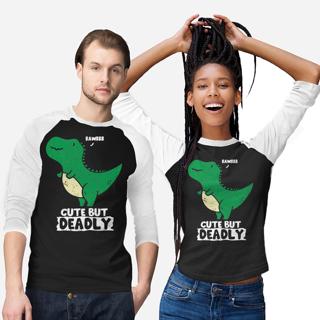 Cute But Deadly T-Rex-Unisex-Baseball-Tee-turborat14