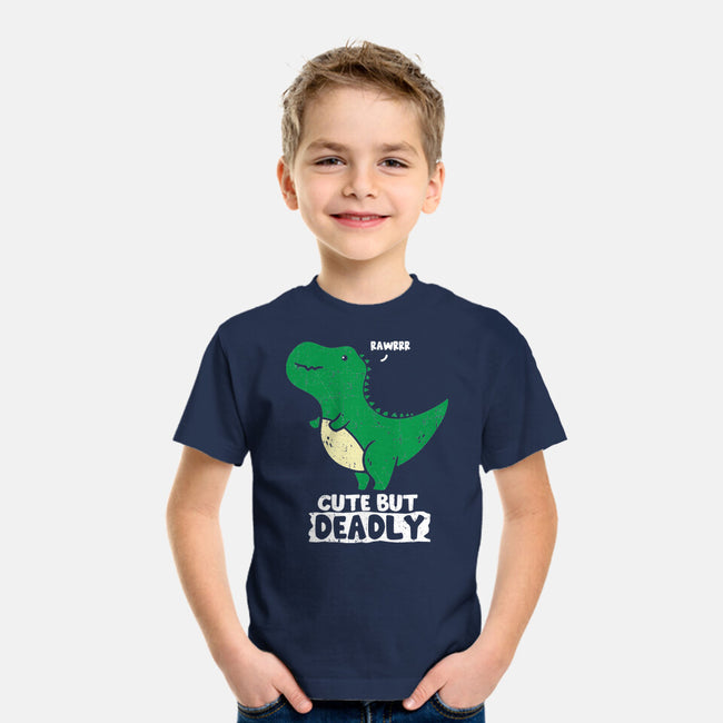 Cute But Deadly T-Rex-Youth-Basic-Tee-turborat14