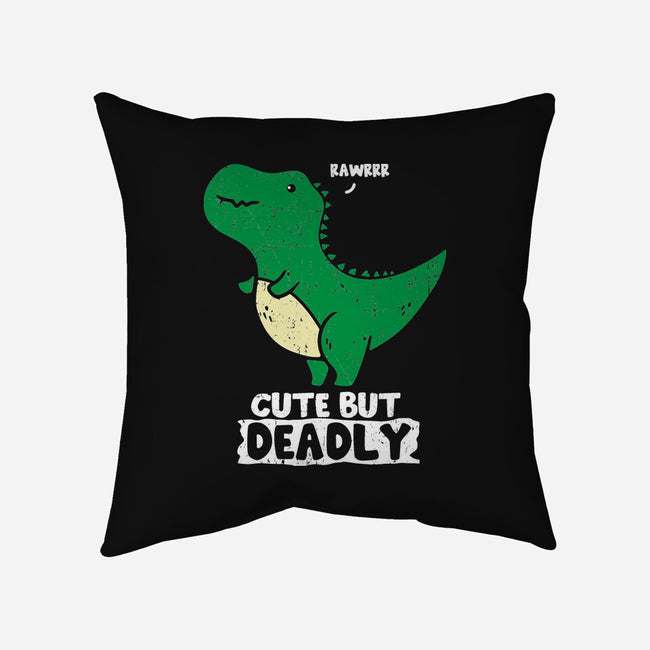 Cute But Deadly T-Rex-None-Removable Cover w Insert-Throw Pillow-turborat14