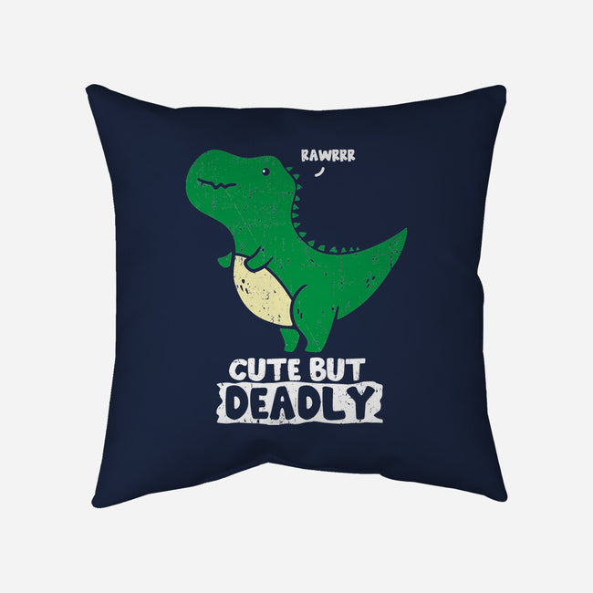 Cute But Deadly T-Rex-None-Removable Cover w Insert-Throw Pillow-turborat14