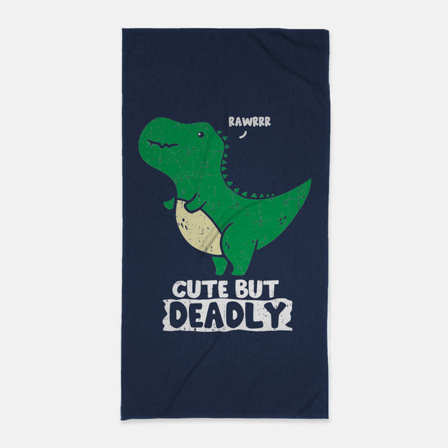 Cute But Deadly T-Rex-None-Beach-Towel-turborat14