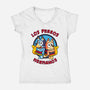 Los Perros Hermanos-Womens-V-Neck-Tee-Raffiti