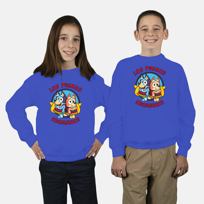 Los Perros Hermanos-Youth-Crew Neck-Sweatshirt-Raffiti