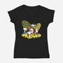 The Beagles-Womens-V-Neck-Tee-drbutler