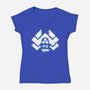 Glitch Nakatomi-Womens-V-Neck-Tee-spoilerinc