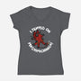 BlueyPool's Chimichanga-Womens-V-Neck-Tee-Artist Davee Bee