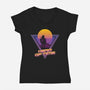 Neon Hero Of Time-Womens-V-Neck-Tee-jrberger