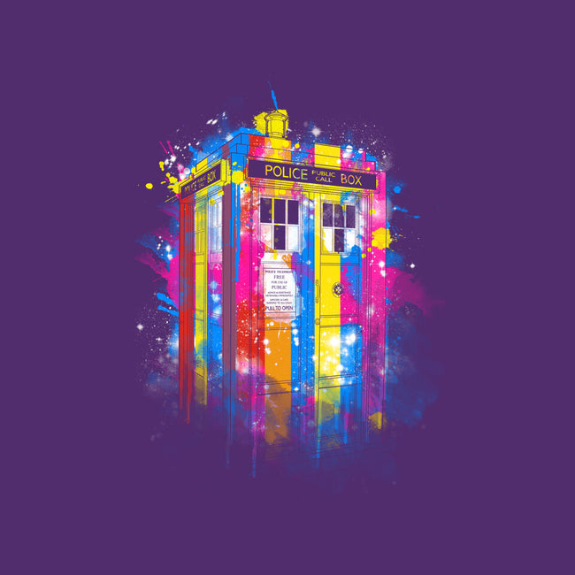 Rainbow Tardis-Womens-Basic-Tee-kharmazero