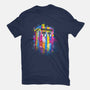 Rainbow Tardis-Womens-Basic-Tee-kharmazero