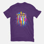 Rainbow Tardis-Womens-Basic-Tee-kharmazero