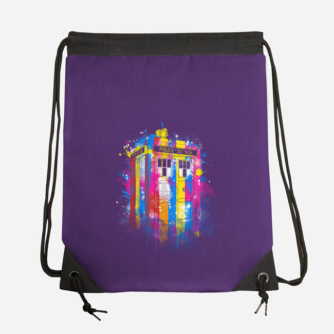 Rainbow Tardis-None-Drawstring-Bag-kharmazero