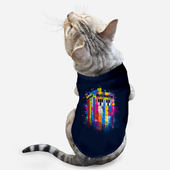 Rainbow Tardis-Cat-Basic-Pet Tank-kharmazero