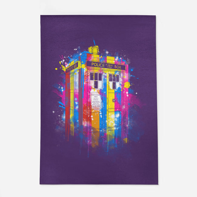 Rainbow Tardis-None-Outdoor-Rug-kharmazero