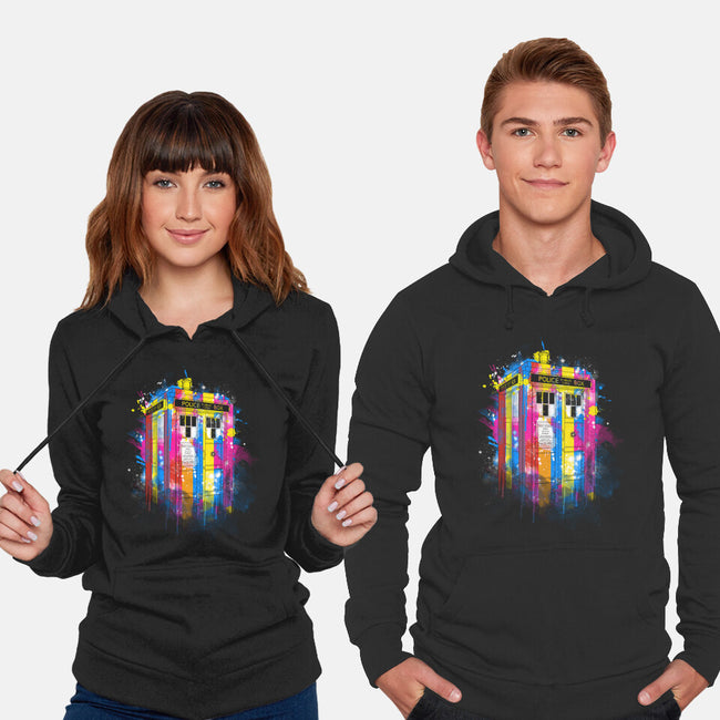 Rainbow Tardis-Unisex-Pullover-Sweatshirt-kharmazero