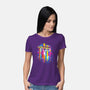 Rainbow Tardis-Womens-Basic-Tee-kharmazero