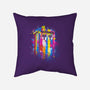 Rainbow Tardis-None-Non-Removable Cover w Insert-Throw Pillow-kharmazero