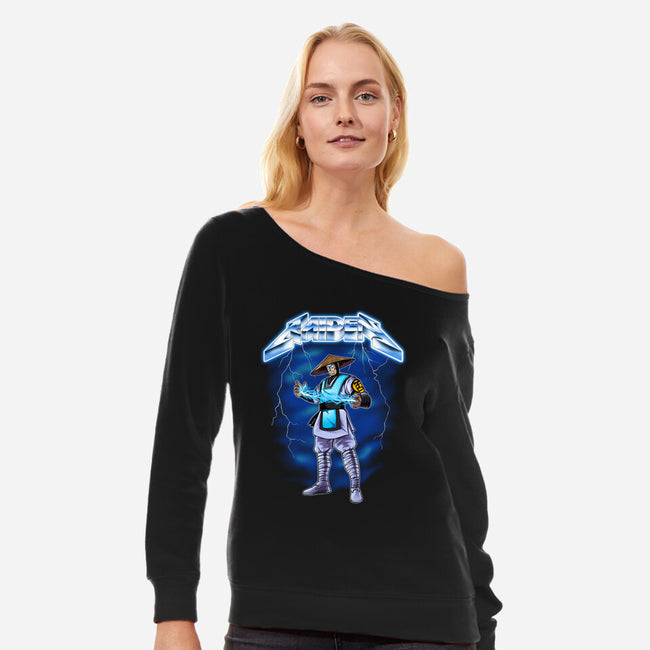 God Of Thunder-Womens-Off Shoulder-Sweatshirt-joerawks
