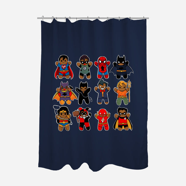 Gingerbread Heroes Villains-None-Polyester-Shower Curtain-Vallina84