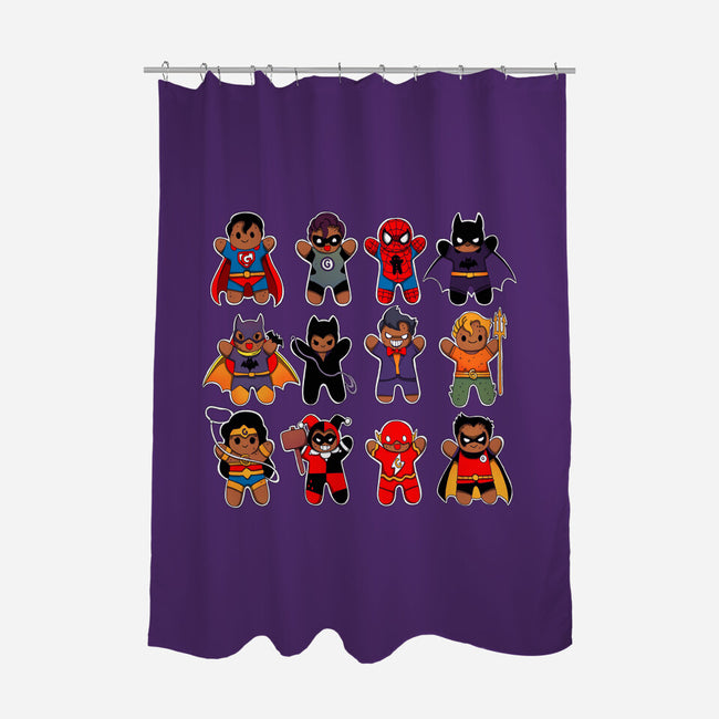 Gingerbread Heroes Villains-None-Polyester-Shower Curtain-Vallina84