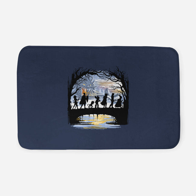 The Fellowship Of The Dungeons-None-Memory Foam-Bath Mat-zascanauta