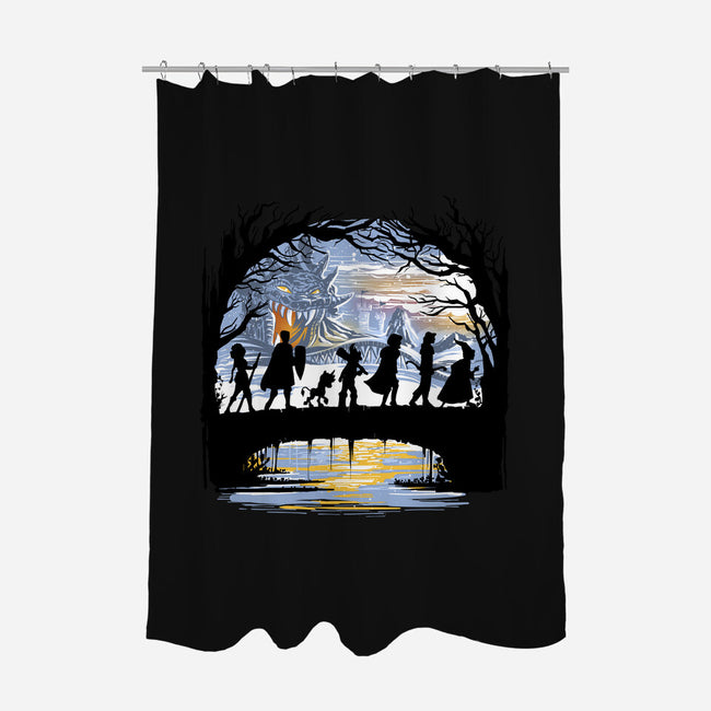 The Fellowship Of The Dungeons-None-Polyester-Shower Curtain-zascanauta