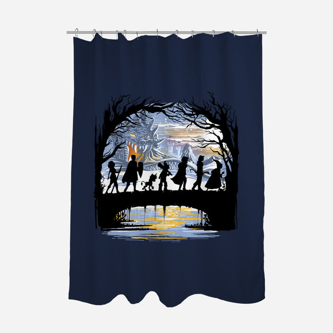 The Fellowship Of The Dungeons-None-Polyester-Shower Curtain-zascanauta