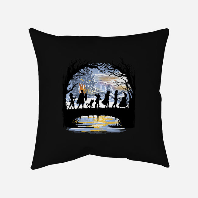 The Fellowship Of The Dungeons-None-Non-Removable Cover w Insert-Throw Pillow-zascanauta