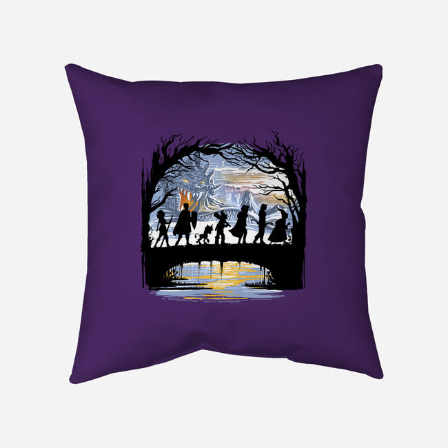 The Fellowship Of The Dungeons-None-Non-Removable Cover w Insert-Throw Pillow-zascanauta