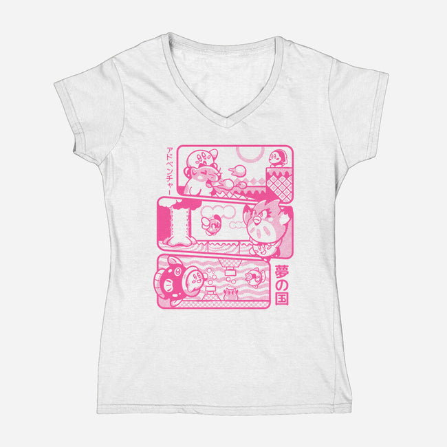 Saving Dreamland-Womens-V-Neck-Tee-Sketchdemao