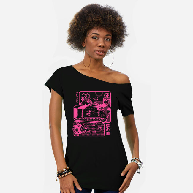 Saving Dreamland-Womens-Off Shoulder-Tee-Sketchdemao