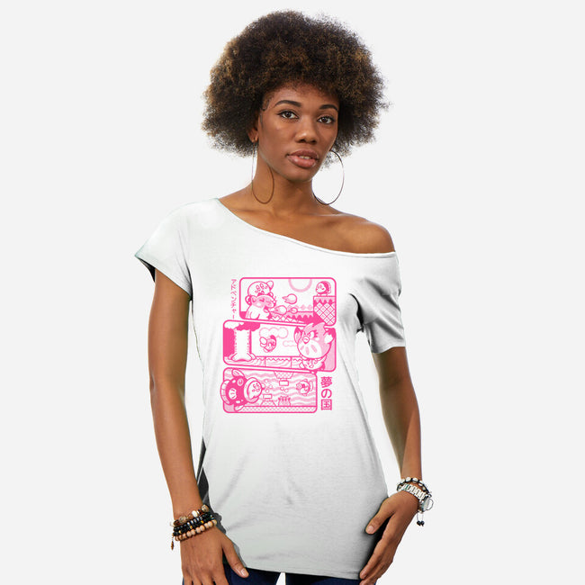 Saving Dreamland-Womens-Off Shoulder-Tee-Sketchdemao