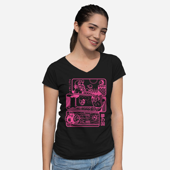 Saving Dreamland-Womens-V-Neck-Tee-Sketchdemao